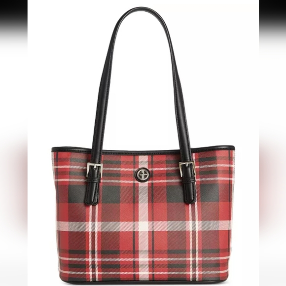🤗Giani Bernini:Saffiano Plaid Tote and Wallet Set. A Macy's Exclusive - Picture 9 of 9